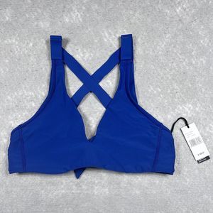EBW Bikini Top Womens Size XS Royal Blue Cross Back Bralette Swim Top NWT $108